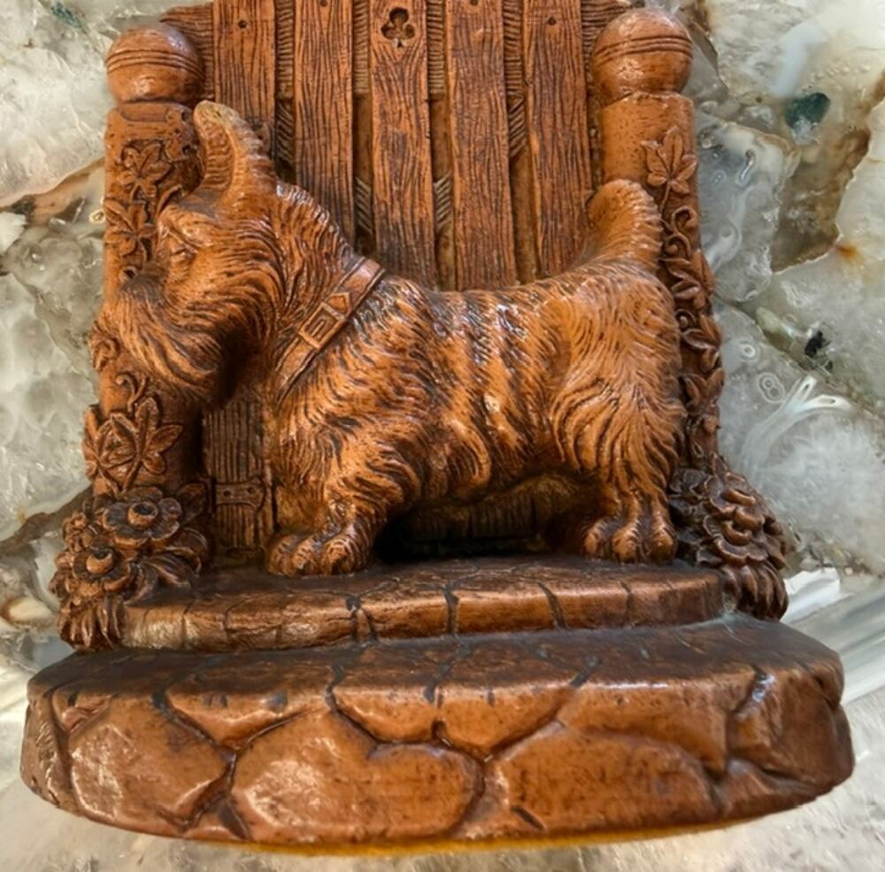 Vintage Scottish Terrier Resin Bookends – Scottie Dog Pair